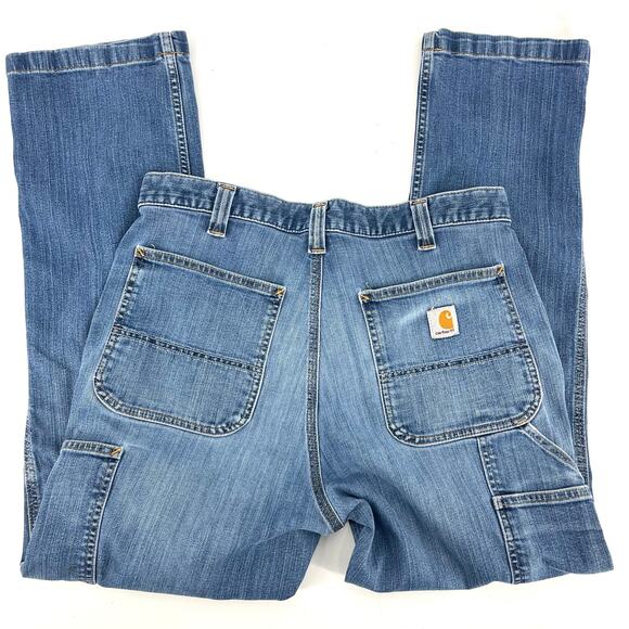 Carhartt Blue Denim Jeans Rugged Flex Straight Leg (34/29.5) - Picture 6 of 8